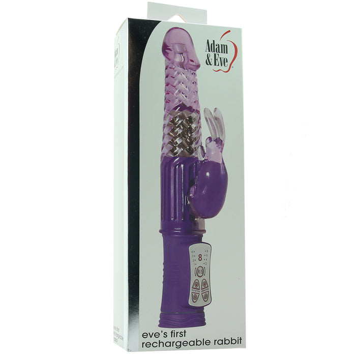Adam & Eve Eve's First Rechargeable Remote-Controlled Rabbit Vibrator Purple