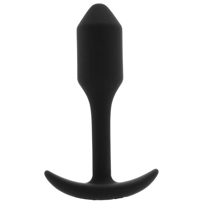 b-Vibe Snug Plug 1 Weighted Silicone Anal Plug Black | Butt Toy | Anal Health