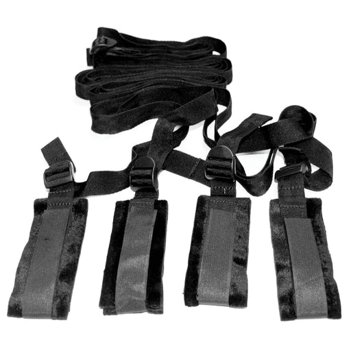 5-Piece Adjustable Bondage Set Black | Sportsheets Sex Mischief Collection 