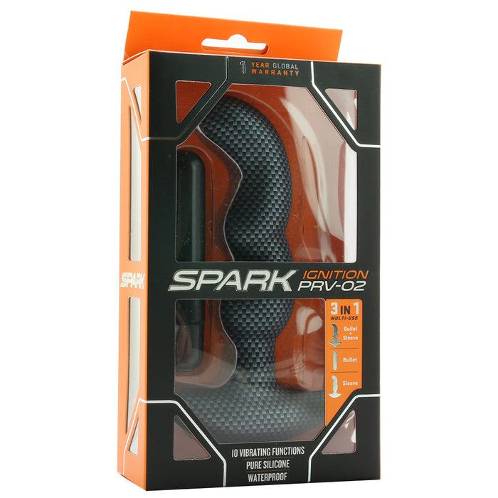 Blush Spark Ignition PRV-02 Vibrating Silicone Prostate Massager Carbon Fiber | Prostate Health