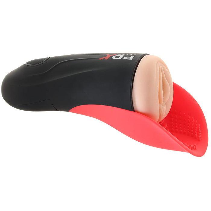 PDX Elite Fuck-O-Matic Rechargeable Vibrating Suction Stroker With Ball Cradle